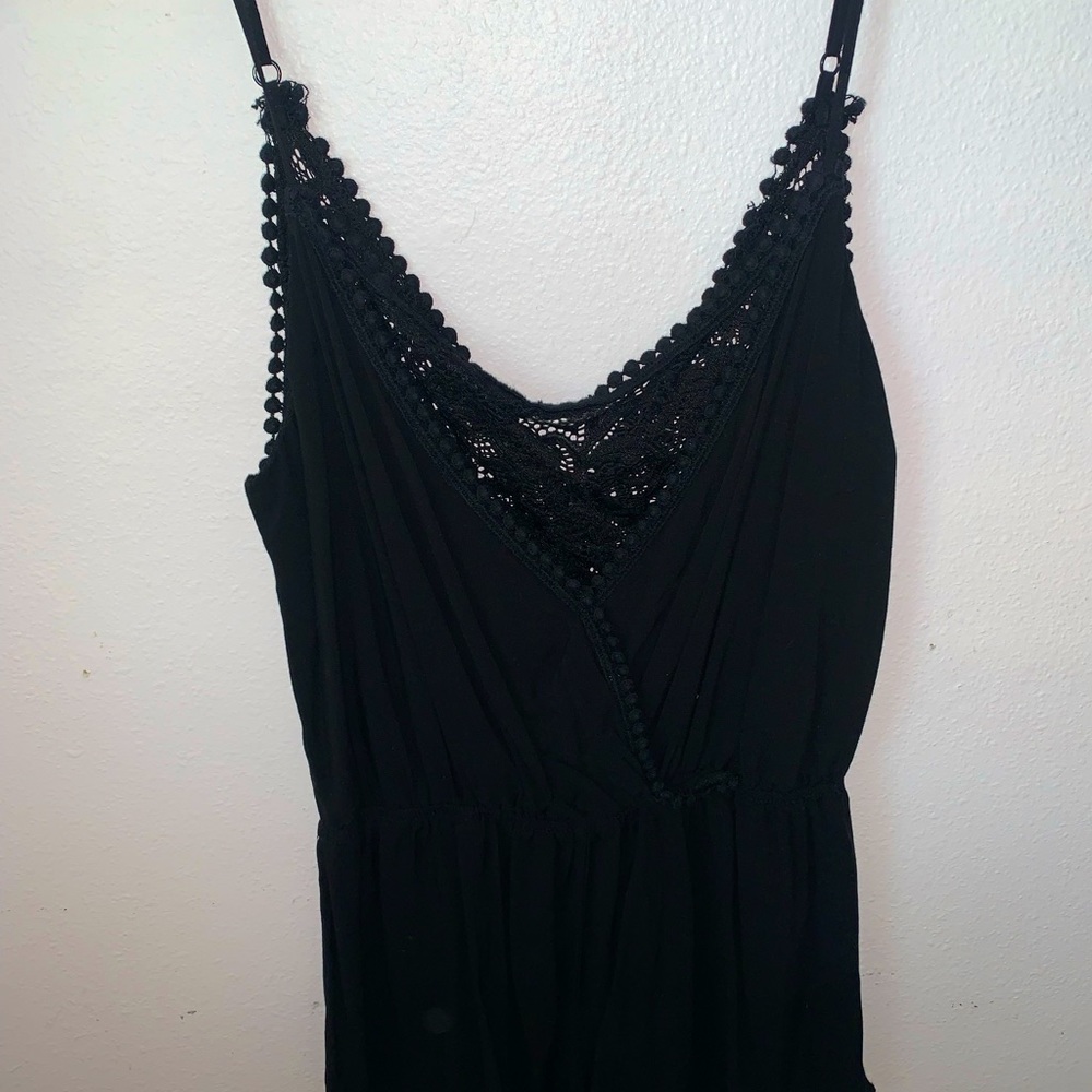 Black lace romper